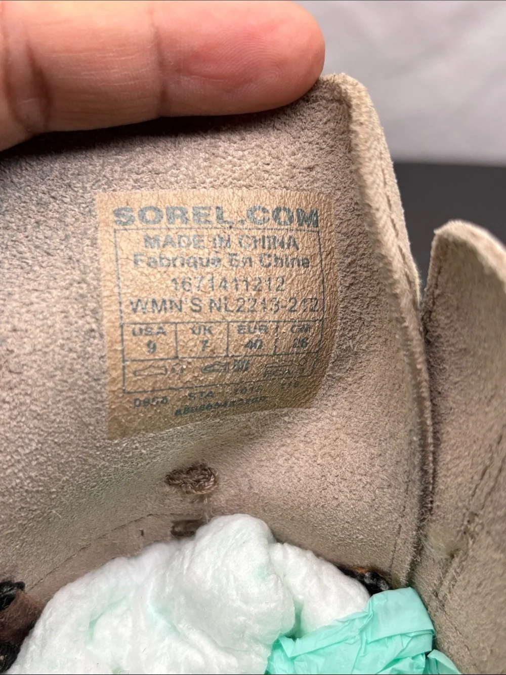 Sorel Women's Taupe Lace-Up Wedge Booties, SZ 9, box 47